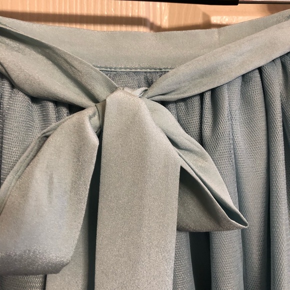 Comme Toi Blue Knee-length Toile Skirt - Picture 2 of 7